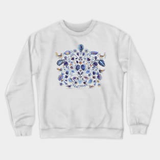 Ukrainian blue flowers decor Crewneck Sweatshirt